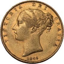 1845 Gold Sovereign Closer 4 5