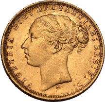 1875 M Gold Sovereign St George; Medium Tail