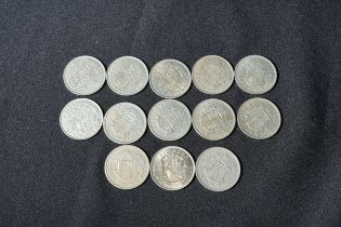 1920-29 Lot of 13 Silver Halfcrowns Various conditions