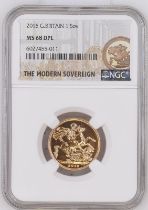 2015 Gold Sovereign Fourth Portrait NGC MS 68 DPL