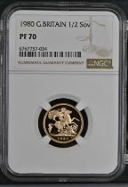 1980 Gold Half-Sovereign Proof NGC PF 70