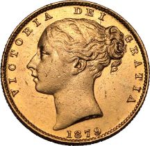 1879 S Gold Sovereign Shield