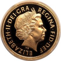 2002 Gold 2 Pounds (Double Sovereign) Golden Jubilee Proof PCGS PR70 DCAM