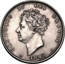 1826 Silver Shilling Extremely fine