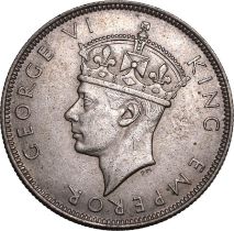 Seychelles: British George VI 1939 Silver 1 Rupee About extremely fine