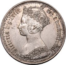 1878 Silver Florin No die number Extremely fine, hairlines