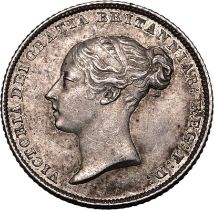 1853 Silver Sixpence About extremely fine