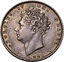 1826 Silver Sixpence Third Reverse Very fine +