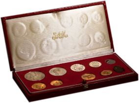 South Africa 1979 Gold-Silver-Bronze 10-Coin proof set