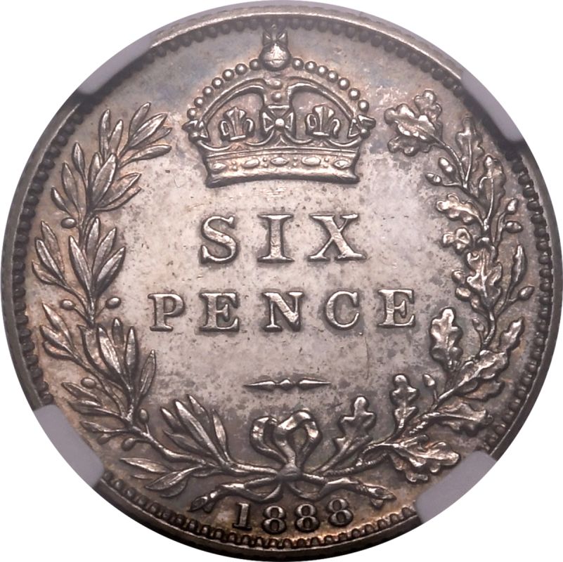 1888 Silver Sixpence Proof NGC PF 62 - Image 2 of 4