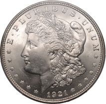 United States Morgan dollars 1921 Silver 1 Dollar PCGS MS64
