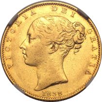 1838 Gold Sovereign NGC AU 50