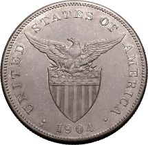 Philippines: USA Insular Government (1901-1935) 1904 S Silver Peso Good very fine