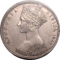 1849 Silver Florin Godless PCGS AU55
