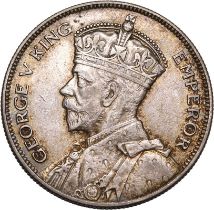 New Zealand George V 1935 Silver Halfcrown Good very fine