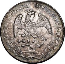 Mexico Republic 1897-Zs FZ Silver 8 Reales About extremely fine