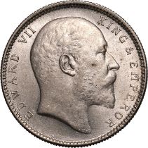 India: British Edward VII 1904 Silver 1 Rupee Mint state
