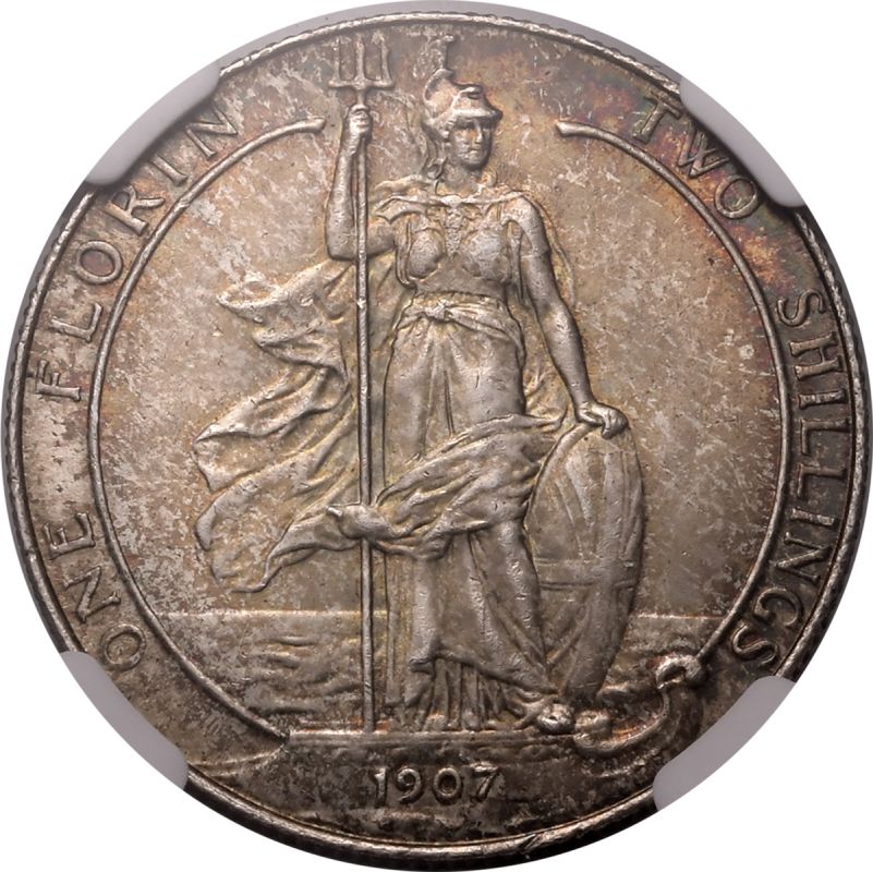 1907 Silver Florin NGC MS 63 - Image 2 of 4