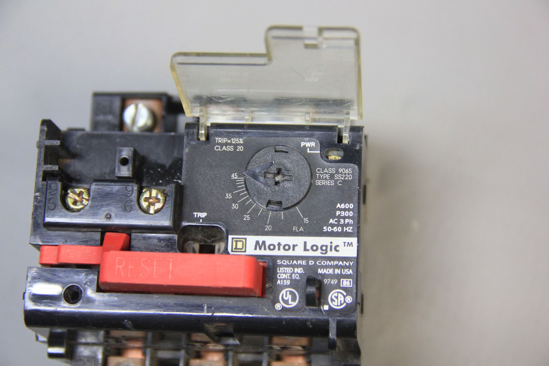 SQUARE D MOTOR LOGIC SOLID STATE OVERLOAD RELAY