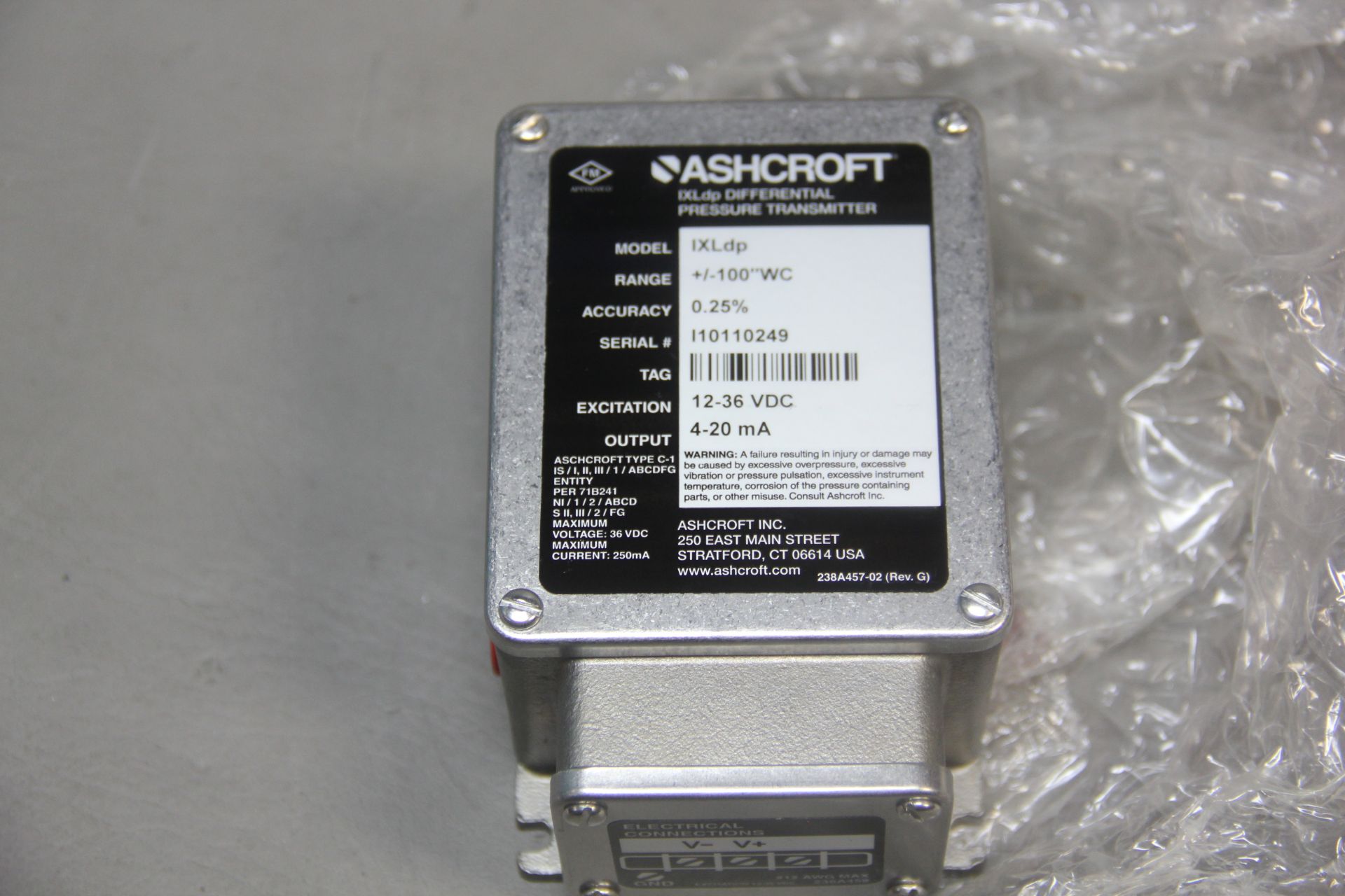 NEW ASHCROFT DIFFERENTIAL PRESSURE TRANSMITTER - Image 3 of 4