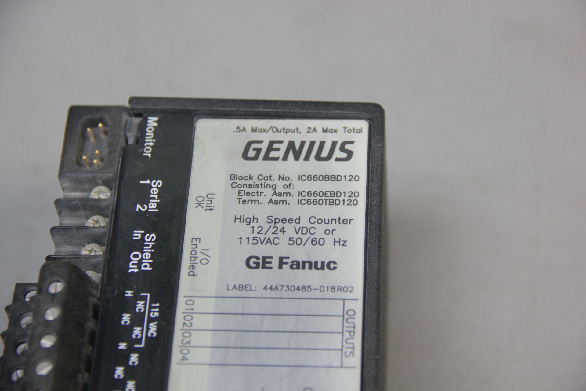 GE FANUC GENIUS HIGH SPEED COUNTER MODULE - Image 3 of 3