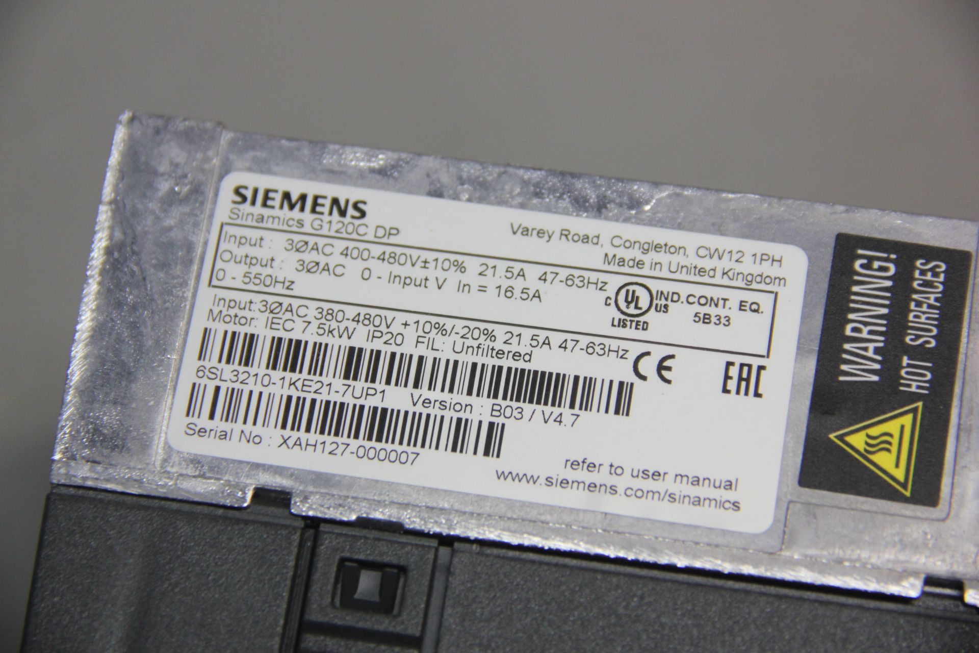 NEW SIEMENS SINAMICS G120C CONVERTER - Image 4 of 5