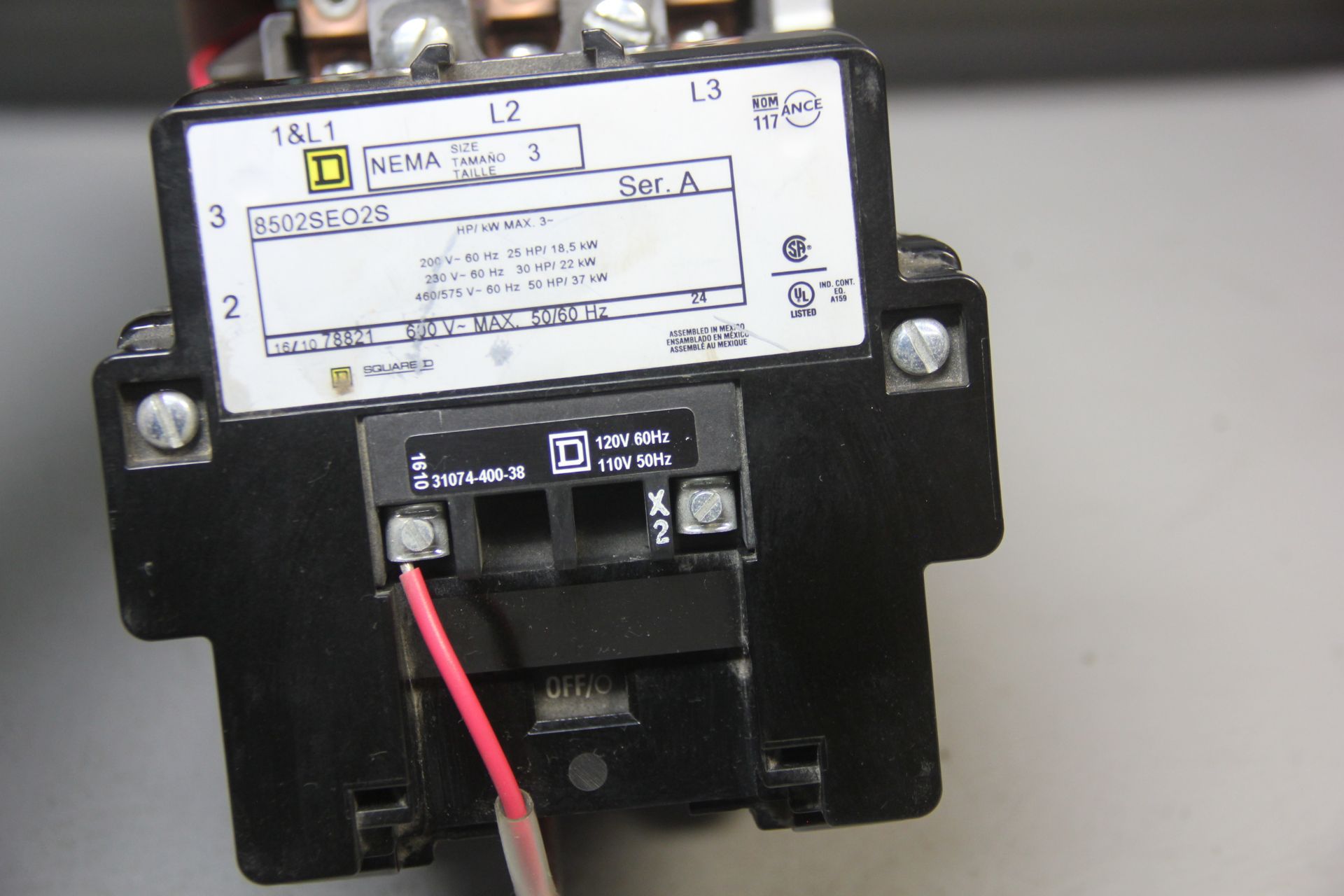 SQUARE D SIZE 3 CONTACTOR - Image 5 of 6