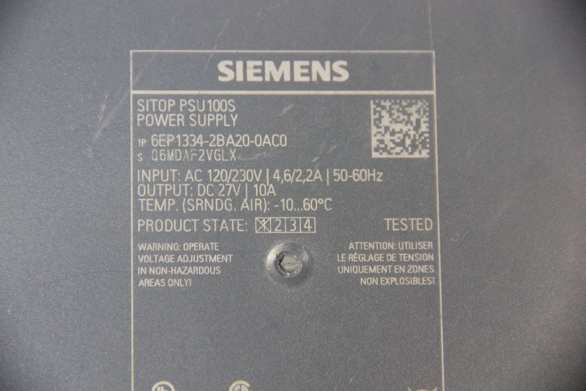 SIEMENS SITOP PSU100S POWER SUPPLY - Image 3 of 3