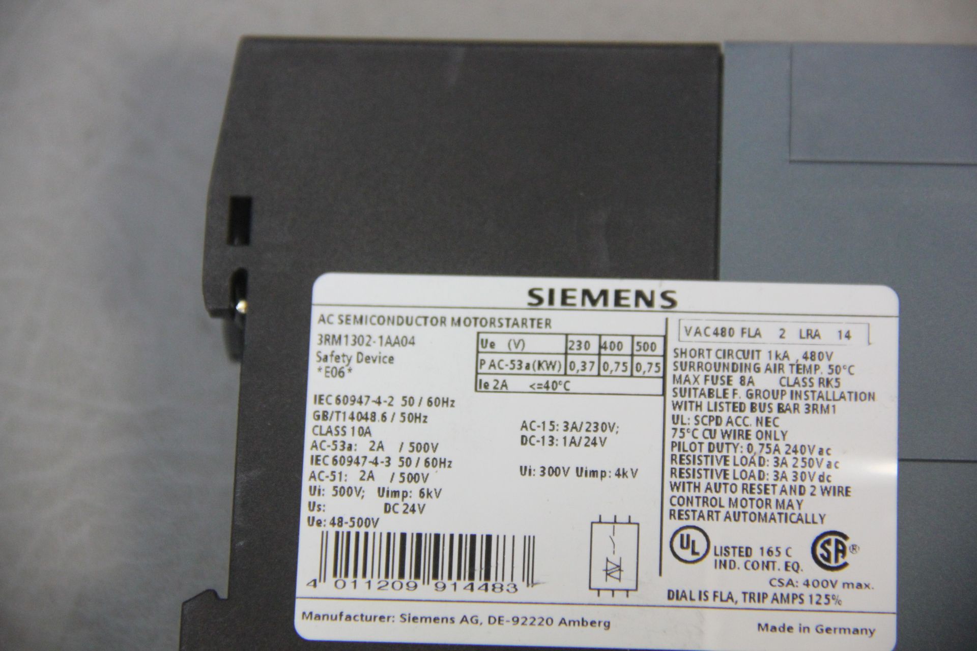 SIEMENS AC SEMICONDUCTOR MOTOR STARTER - Image 4 of 4