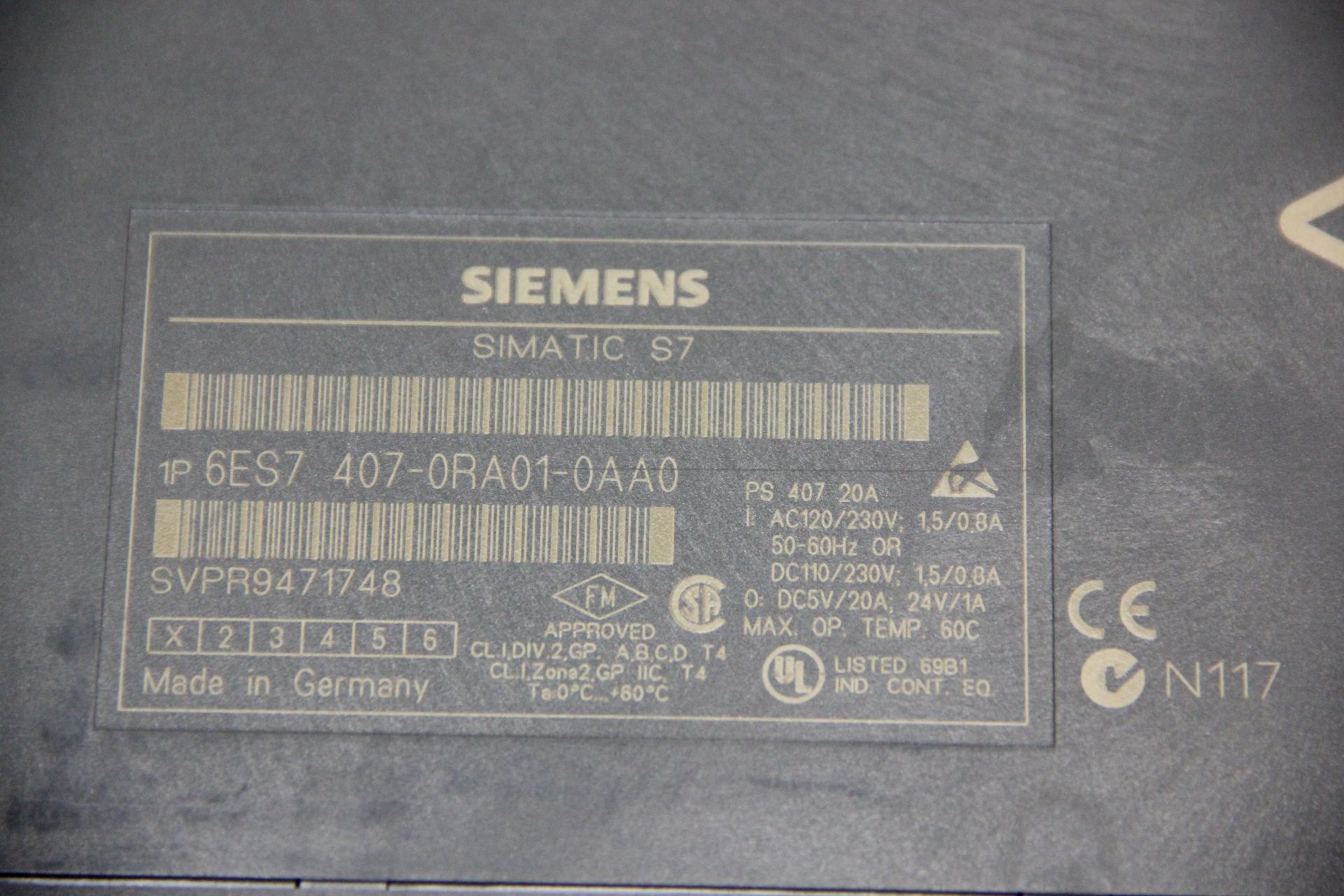 SIEMENS SIMATIC S7-400 PLC POWER SUPPLY - Image 5 of 5