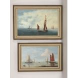 M.O.Chapman, A pair of seascapes with fishing boats