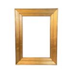 A large modern gilt frame rectangular mirror