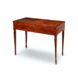 A late 18th century North Italian walnut, tulipwood banded and sycamore marquetry side table