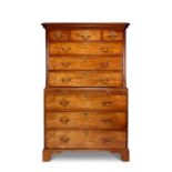 A George III mahogany chest on chest