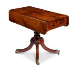 An early Victorian yew wood pembroke table