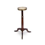 A 19th century French mahogany tripod gueridon / candle stand