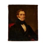 19th century British School, Portrait of a gentleman in a black cravat