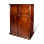 A Victorian mahogany freestanding office or estate cupboard