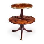 A George III mahogany two-tier dumb waiter