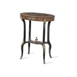 A Victorian rosewood marquetry and gilt bronze mounted side table