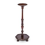 A 17th century style oak candlestand