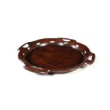 A George III style mahogany circular tray