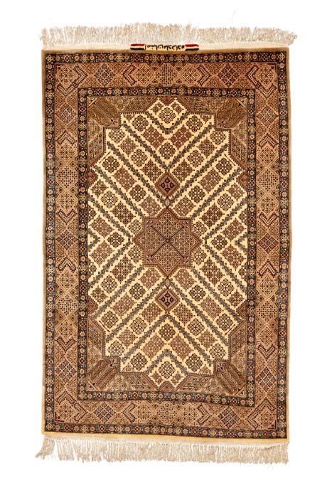 A part silk Isfahan rug, Central Persia, mid 20th century
