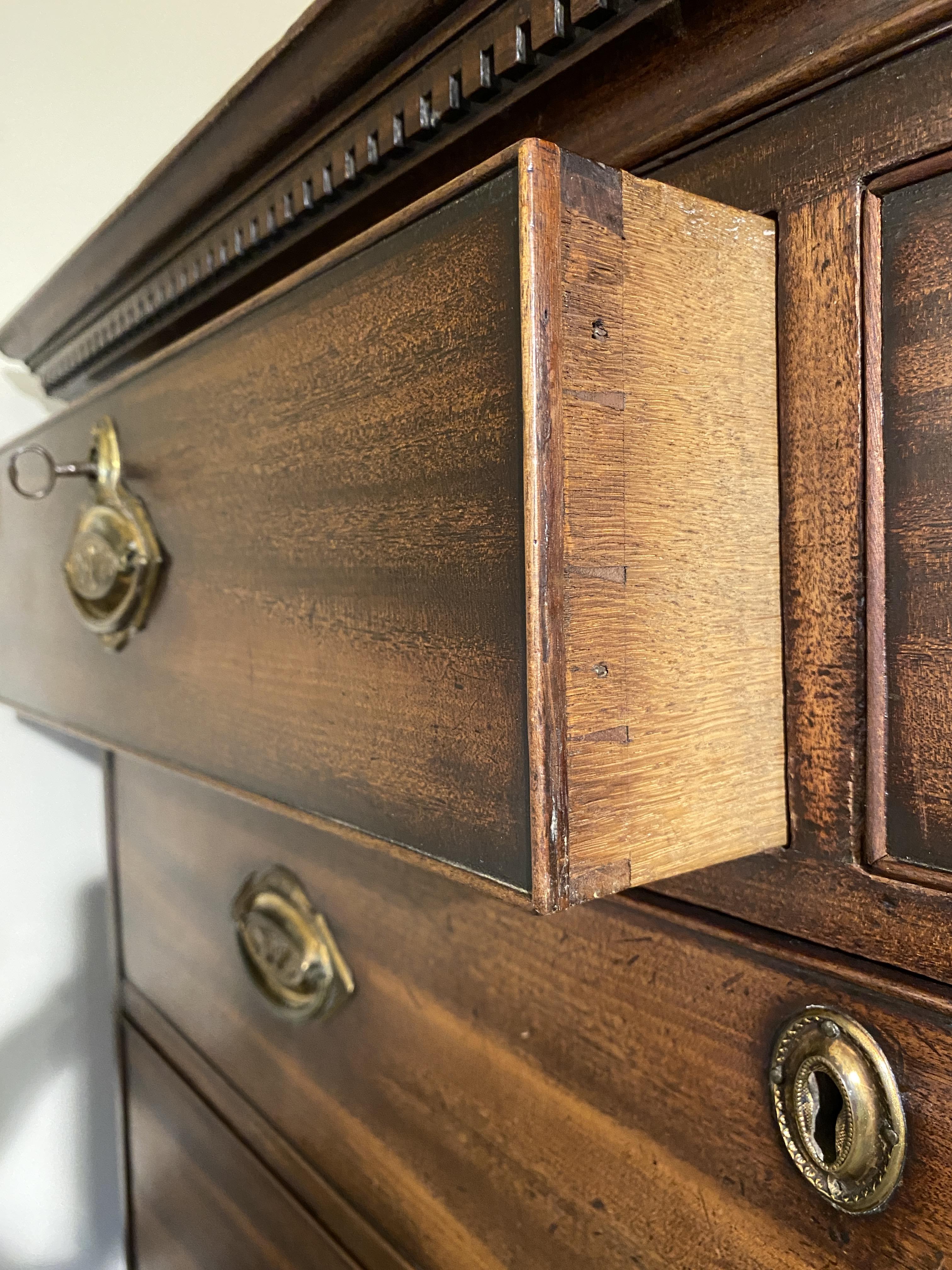 A George III mahogany chest on chest - Image 6 of 6