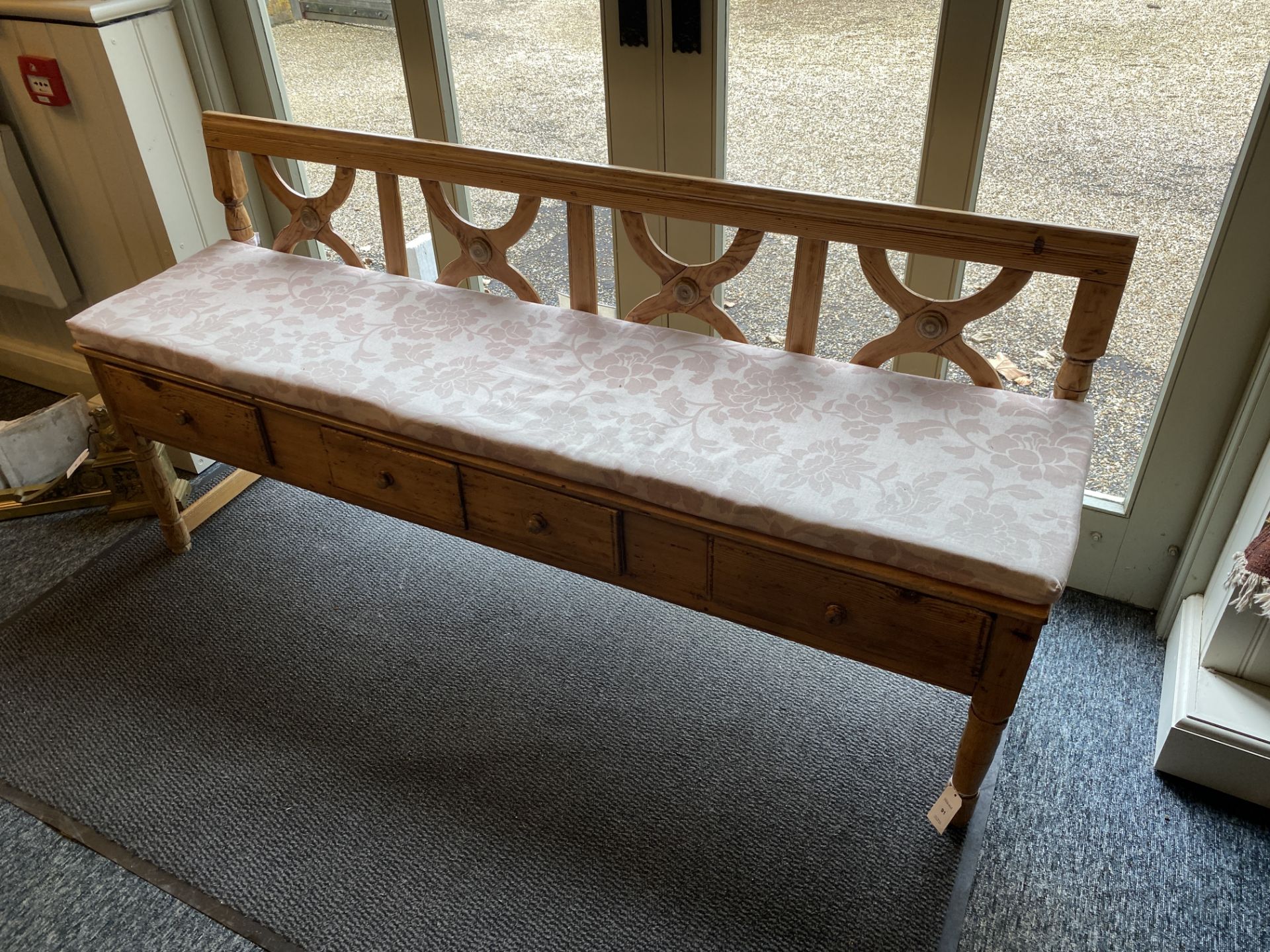 A 19th century Swedish farmhouse pine bench - Image 5 of 13