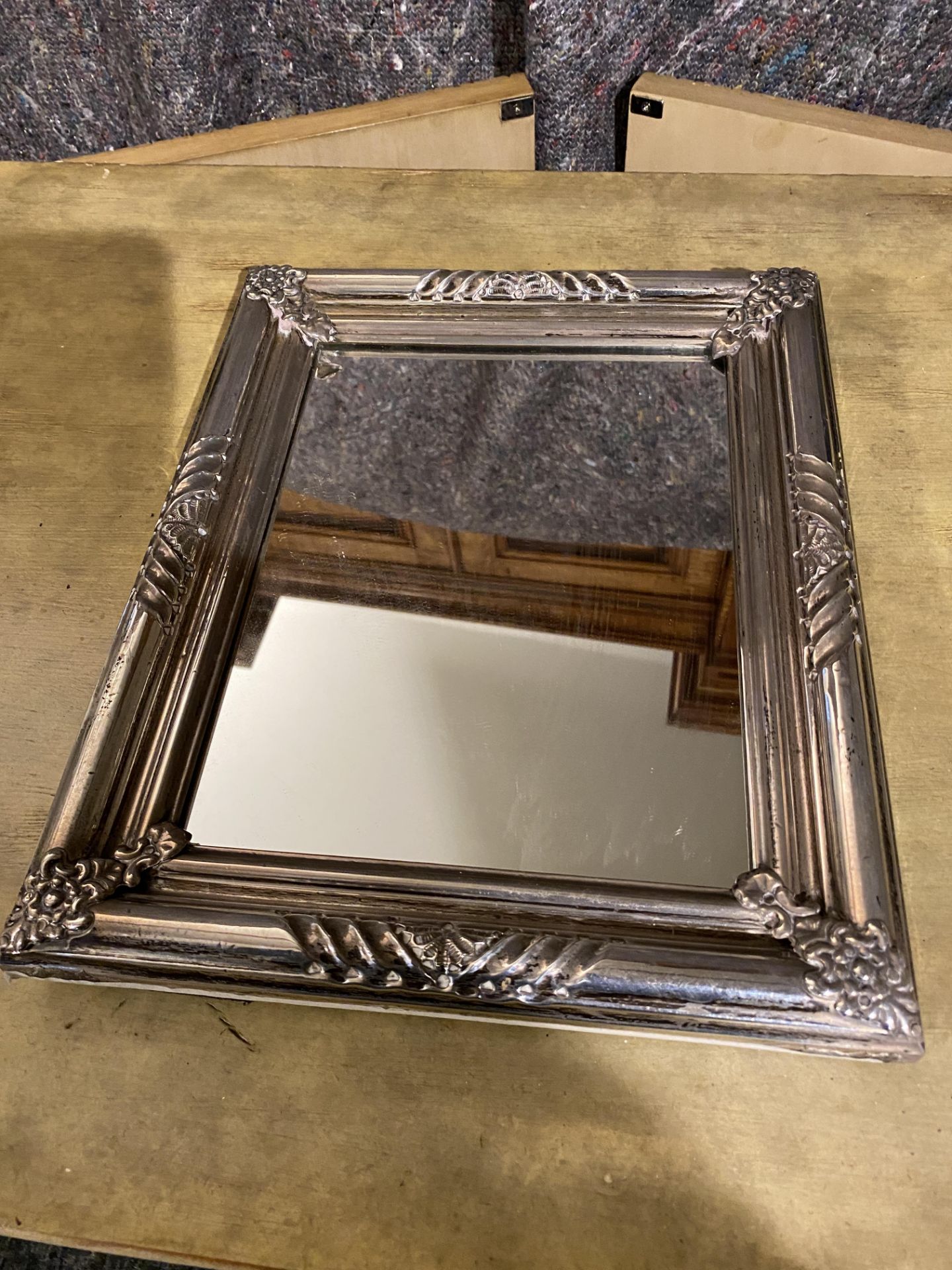 A French silver cased rectangular table easel mirror - Image 2 of 4