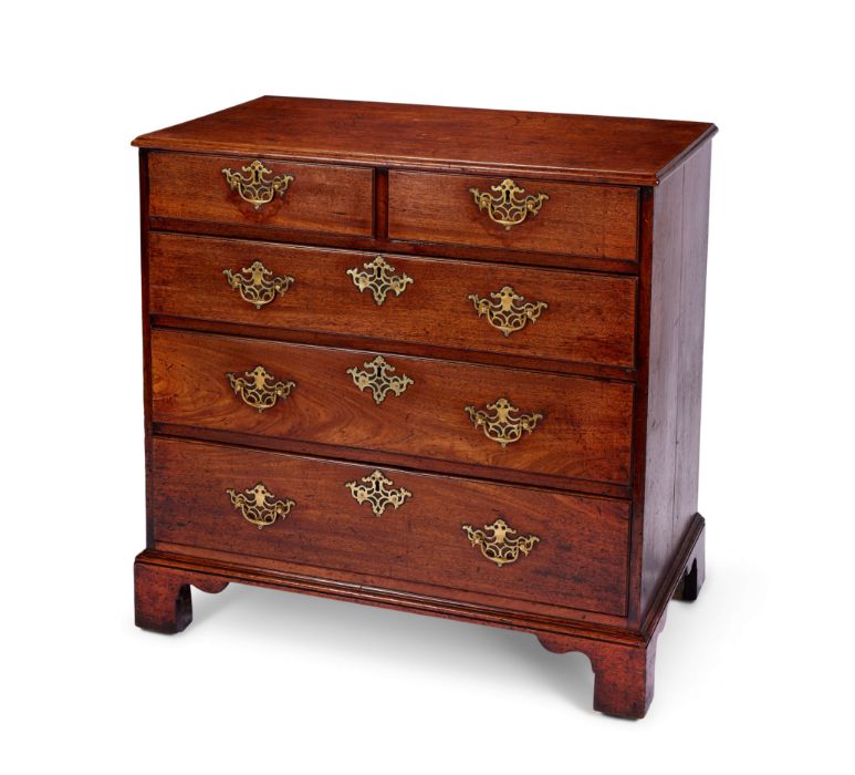 A George III walnut chest - Image 2 of 9