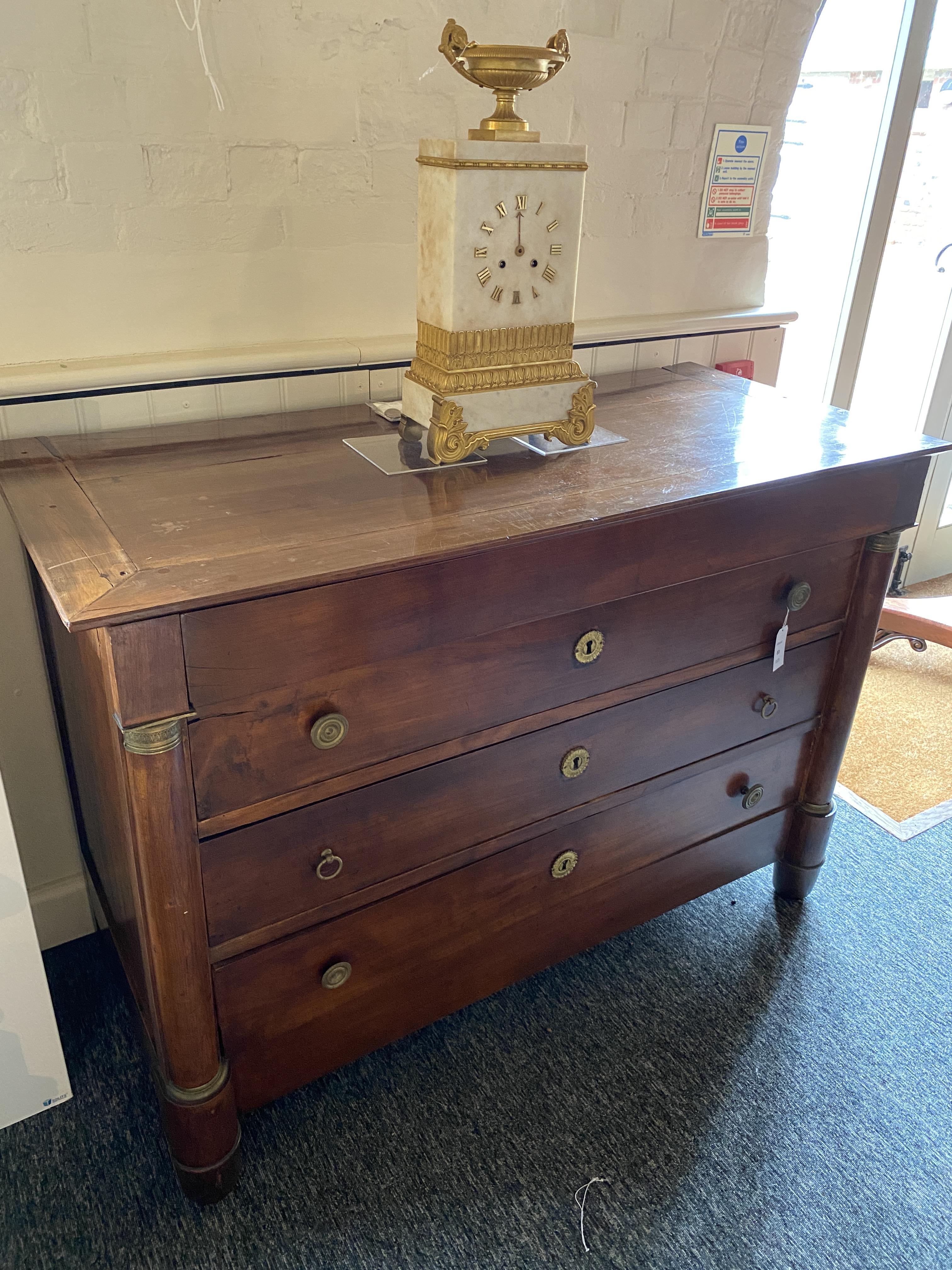 A mid 19th century French Charles X mahogany commode - Image 3 of 11