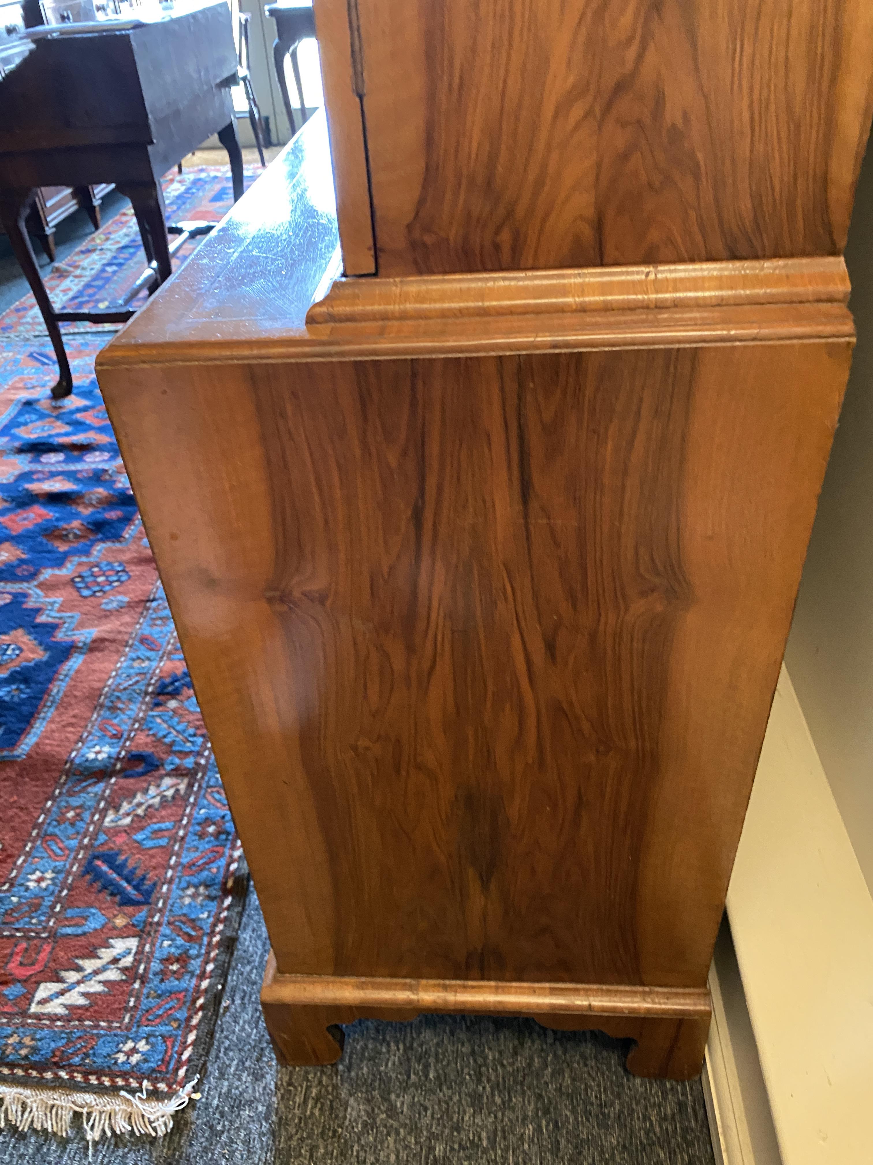 A walnut bookcase on cabinet - Image 5 of 12