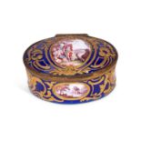 An 18th century oval Birmingham or South Staffordshire enamel box